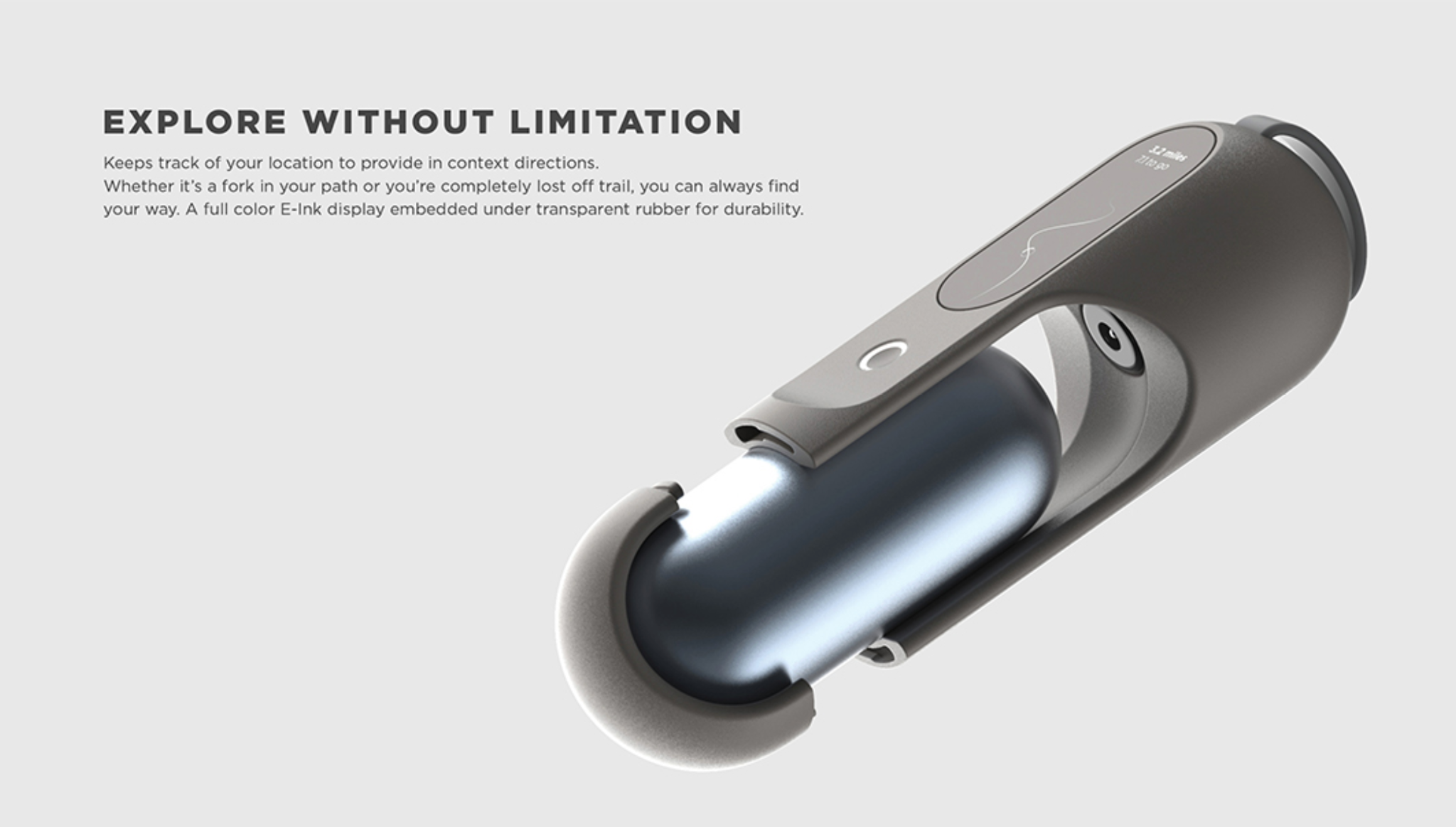 AIR connected outdoor equipment with the words Explore Without Limitation